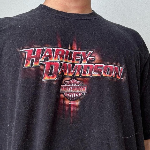 Vintage 2004 Harley-Davidson Fort Lauderdale Black Graphic T-Shirt - Picture 4 of 6